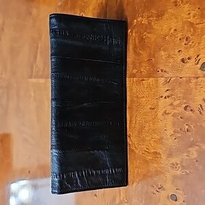 Genuine Eel skin checkbook case